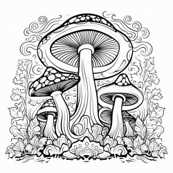 magic mushrooms in forest psychedelic