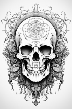 wendigo skull tarot card deer skull shape