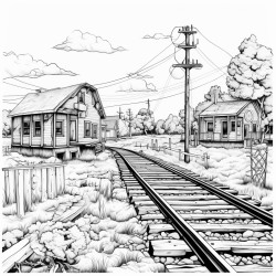 abandoned railroad crossing intersection