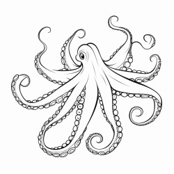 an octopus with tentacles that resemble nebulae