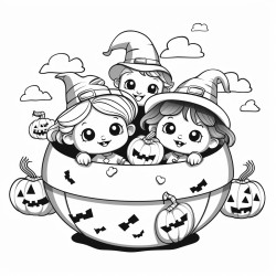 fun witches round couldron