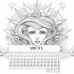 calendar outline for month of august