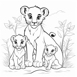 family cubs of kangro