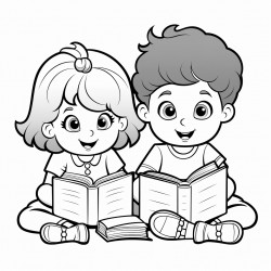 kids reading book