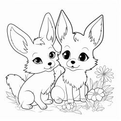 fox and rabbit