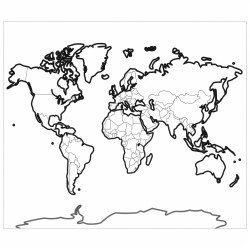 blank world map