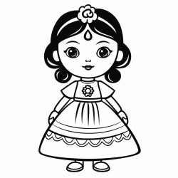 simple mexican doll with a simple background