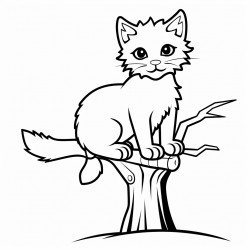 manx cat with a tree legs of man