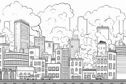 a city with wealth high employment traffic pollution and overcrowding