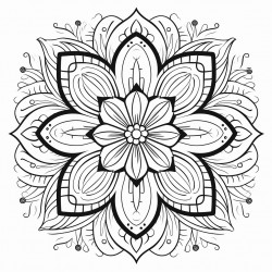 mandala flower coloring page