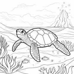 sea turtle seashore