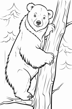 un ours sur un arbre