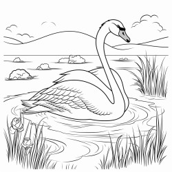a swan on a lake