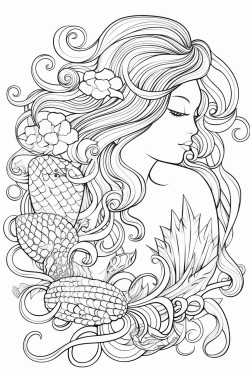 a cute ocean serenity  coloring bookvector white background black and white black drawing