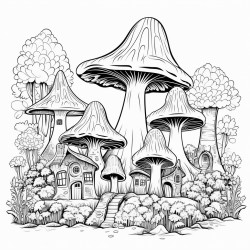 magic mushrooms in forest psychedelic