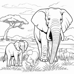 creer  100  dessins pour enfatns de 3  8 ans sur le theme de la savanne