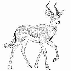 gleaming gazelle  a gazelle with golden gleaming spots on its fur