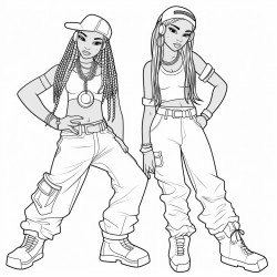 prompt y2k cute chic black girls fashion hip hop money