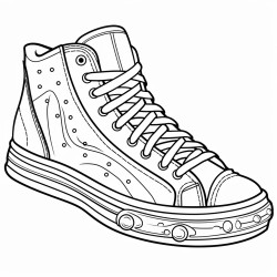 a basketball shoe with a baseball glove pattern and stitching details