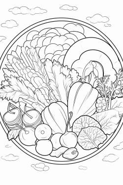 rainbow with vegetables