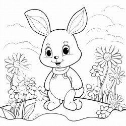 rabbit in garden