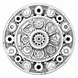 clockwork mandala a mandala made entirely of gears and cogs