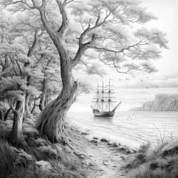 zitronenbaum am meer