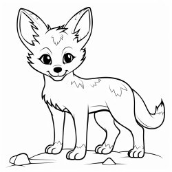 a cute icelandic jackal