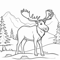 a cute icelandic moose