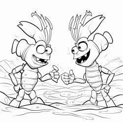 shrimps fight with chief