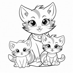 cat with kittens