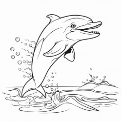 playful dolphin jumping out of the water