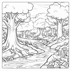 a magical forest landscape