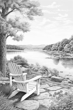 relaxing country side scenic lake view