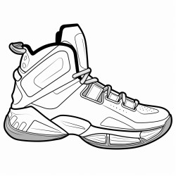 a futuristic basketball shoe with glowing lights and a sleek design