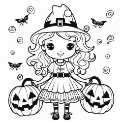 czarownica i wilkoak na halloween