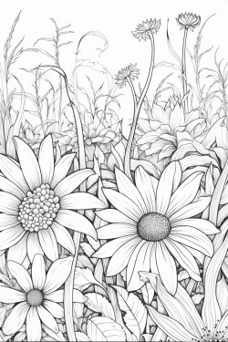 field of flowers at sunset