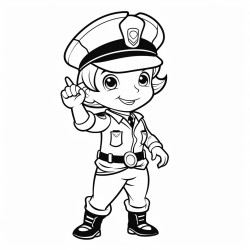 police woman playing with
