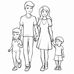two women one taller than the other and then two toddlers side each woman one boy and one girl