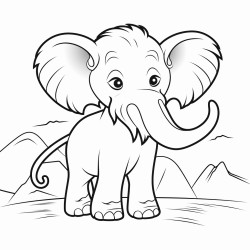 cute baby wooly mammoth