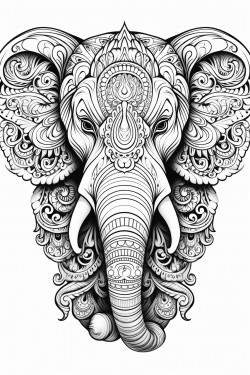 intricate panda face portrait
