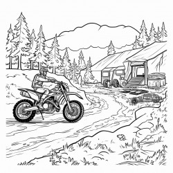 camping in michigan with dirt bike track