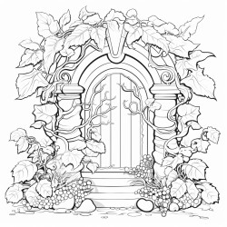 closed gate to magic garden ivy