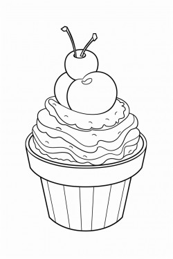 ice cream with cherry tops