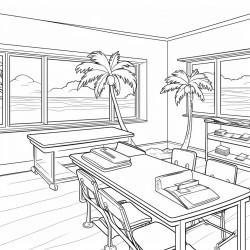 classroom that has been left for summer