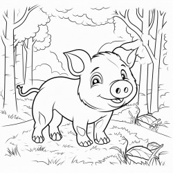 a pig in the forest