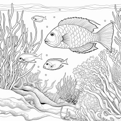 underwater scenes marine life and oceanic landscapes coloring pages