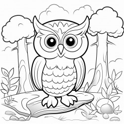 an owl in the forest