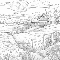 detailed countryside scenery