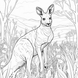 a kangaroo in the forest